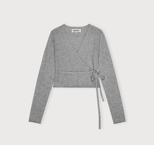 Fine Knit Wrap Cardigan