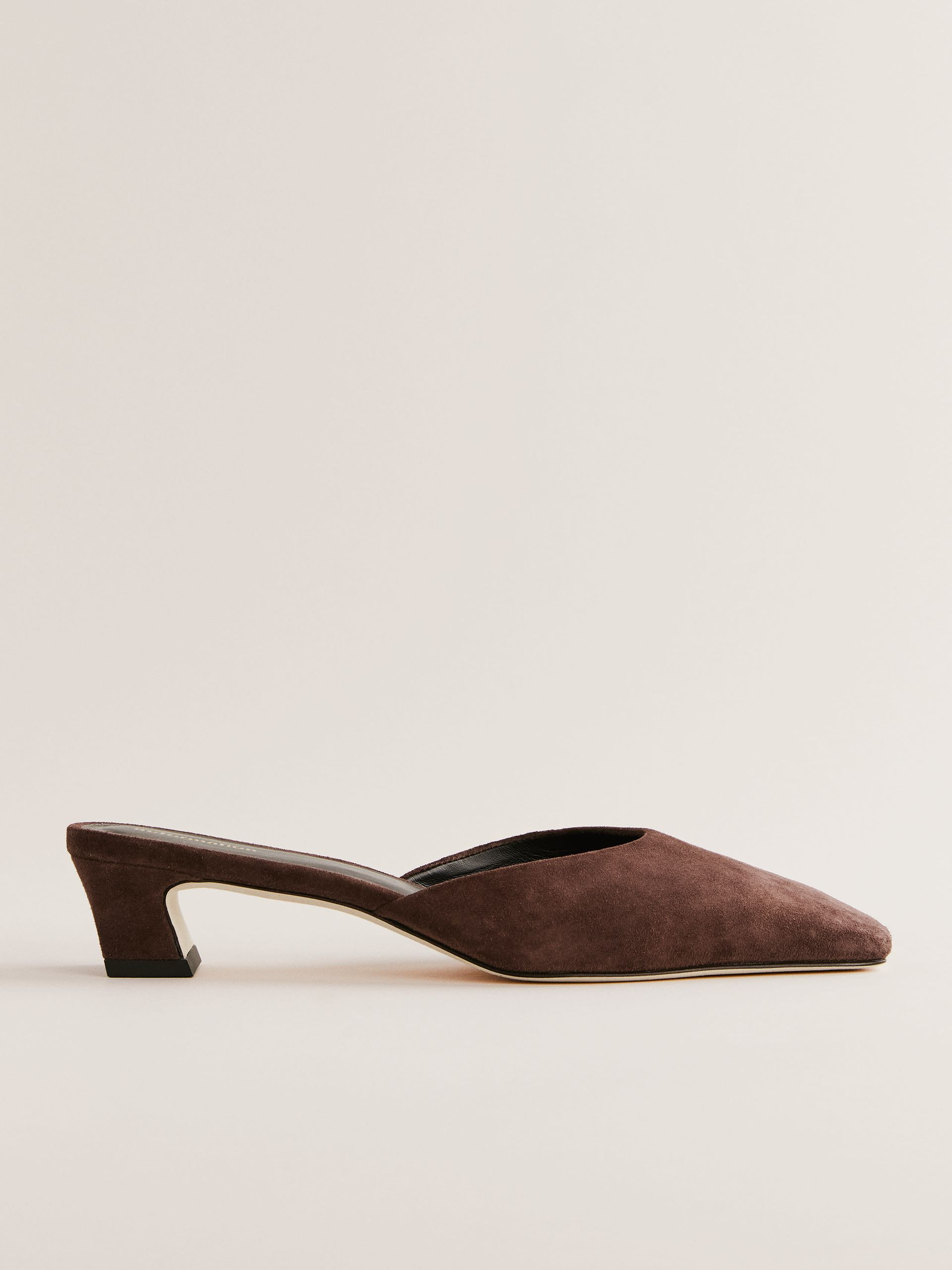 Heather Block Heeled Mule
