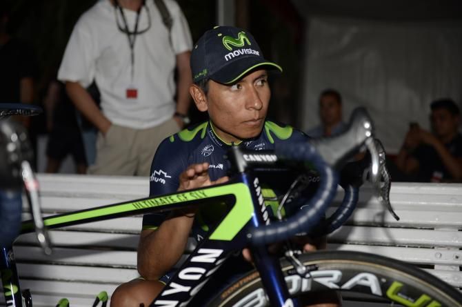 Nairo Quintana backstage at the team presentaiton