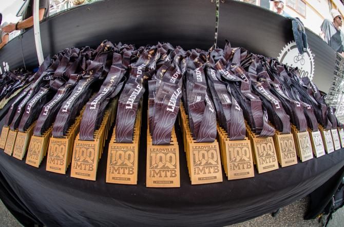 Leadville 100 MTB medals awaits all finishers.