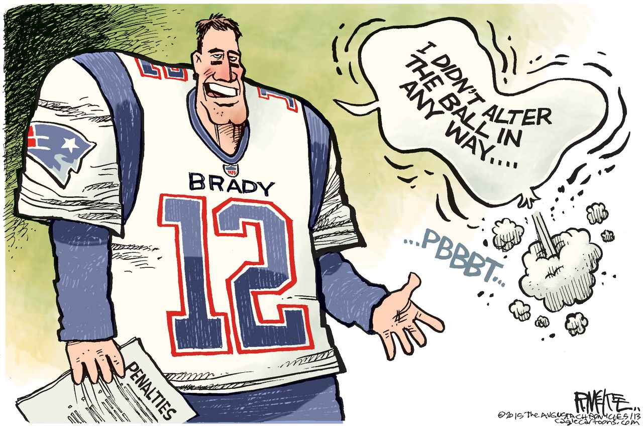 Editorial cartoon U.S. Tom Brady NFL