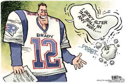 Editorial cartoon U.S. Tom Brady NFL