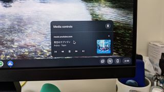 Chrome OS Media Controls Pinned