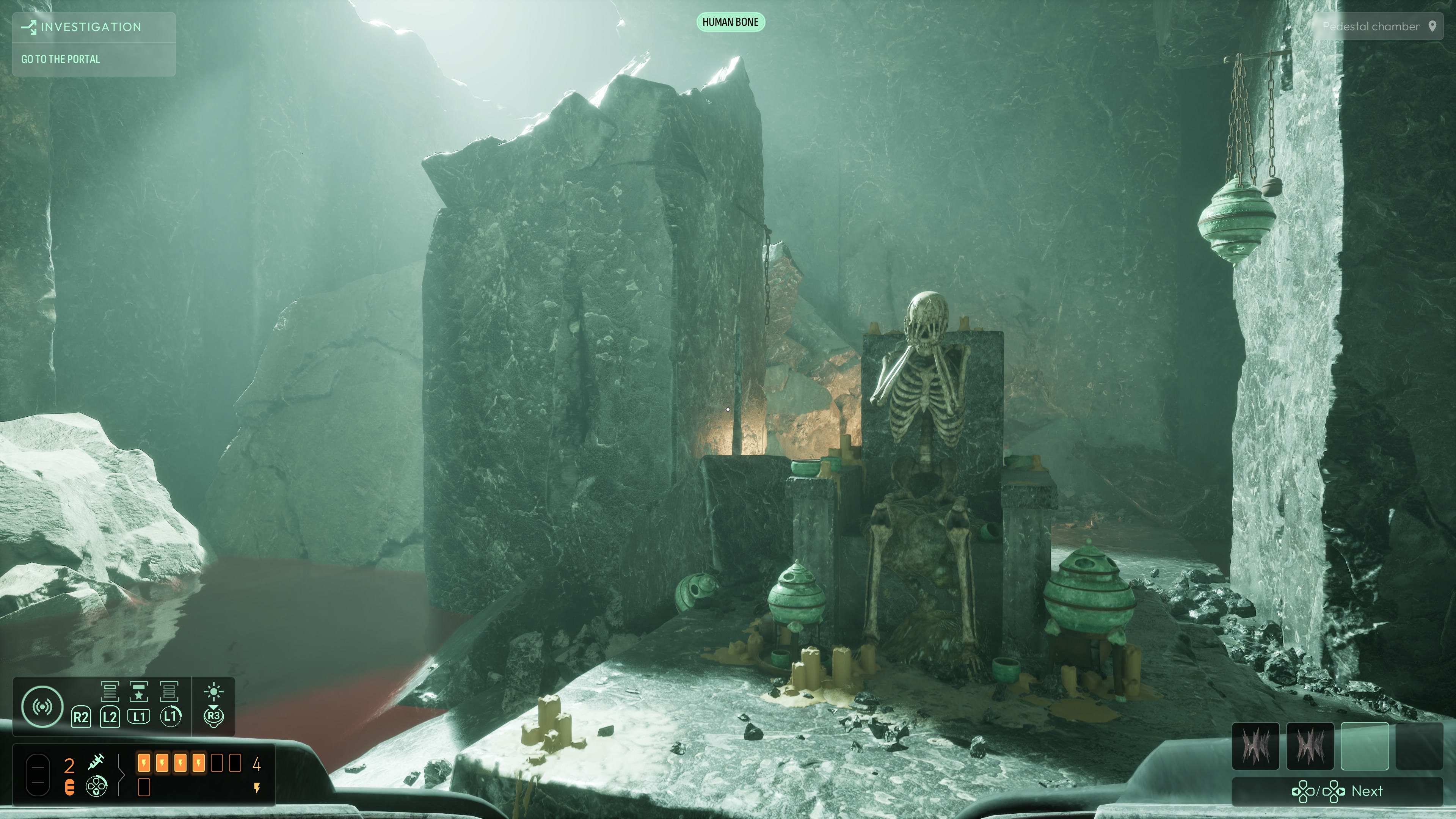 Cthulhu: The Cosmic Abyss review; screens from a cosmic horror video game