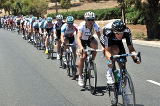 Matt Hayman chases, Tour Down Under 2011, stage one
