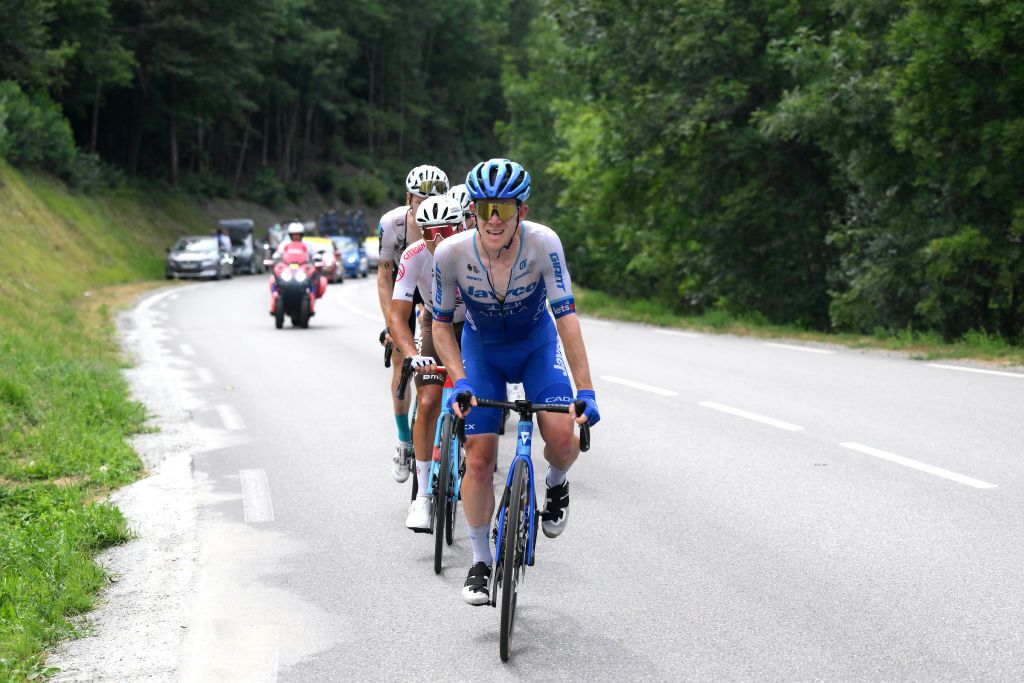 Lawson Craddock (Jayco AlUla) in the breakaway on stage 17 at the 2023 Tour de France