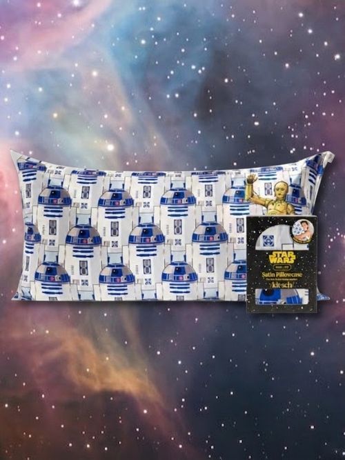 R2-D2 & C-3po Satin Pillowcase With Zipper for Hair & Skin