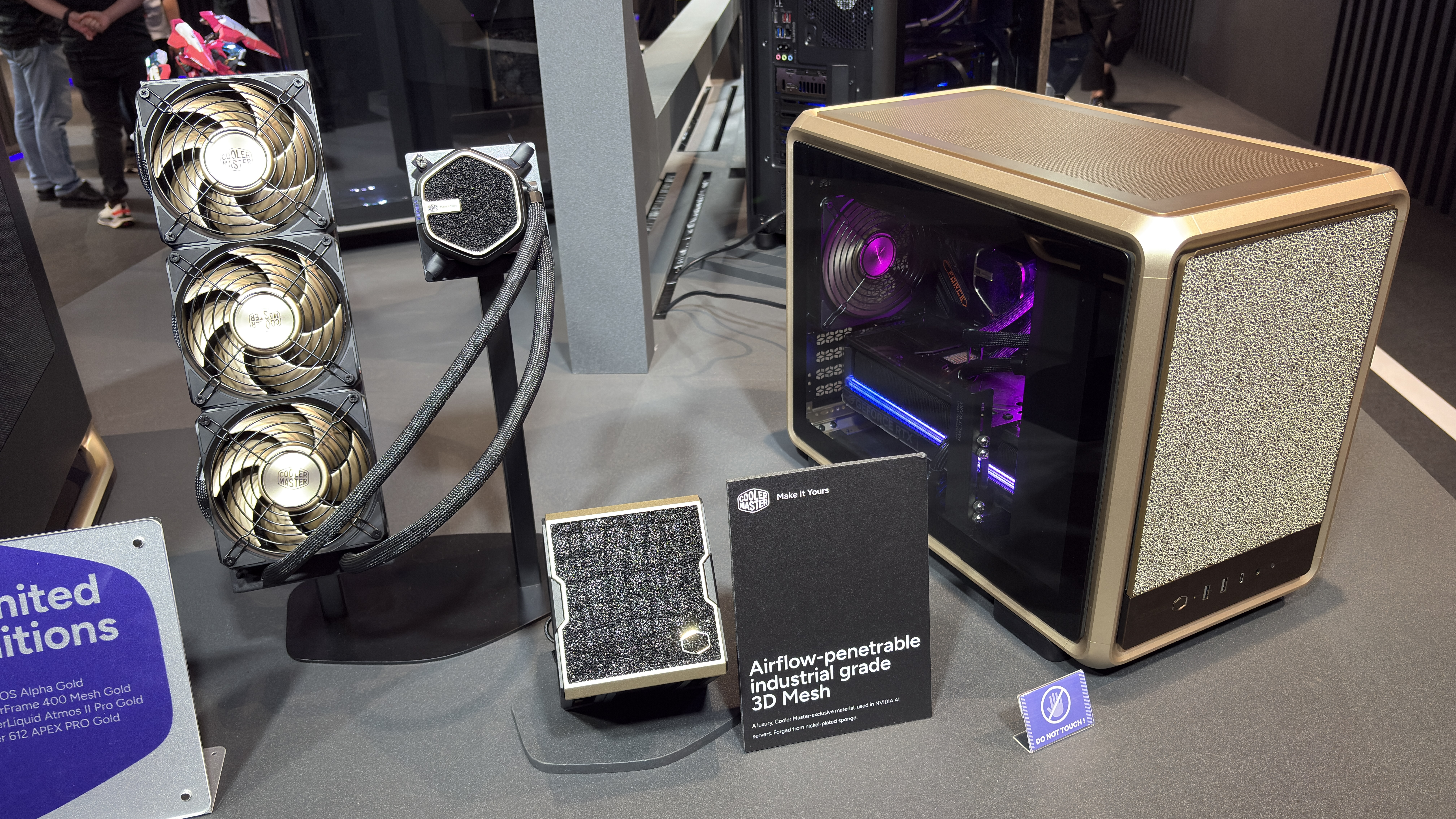 Cooler Master's new case products on display at its HQ during Computex 2026.