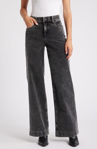 'ab'solution High Waist Wide Leg Corduroy Jeans