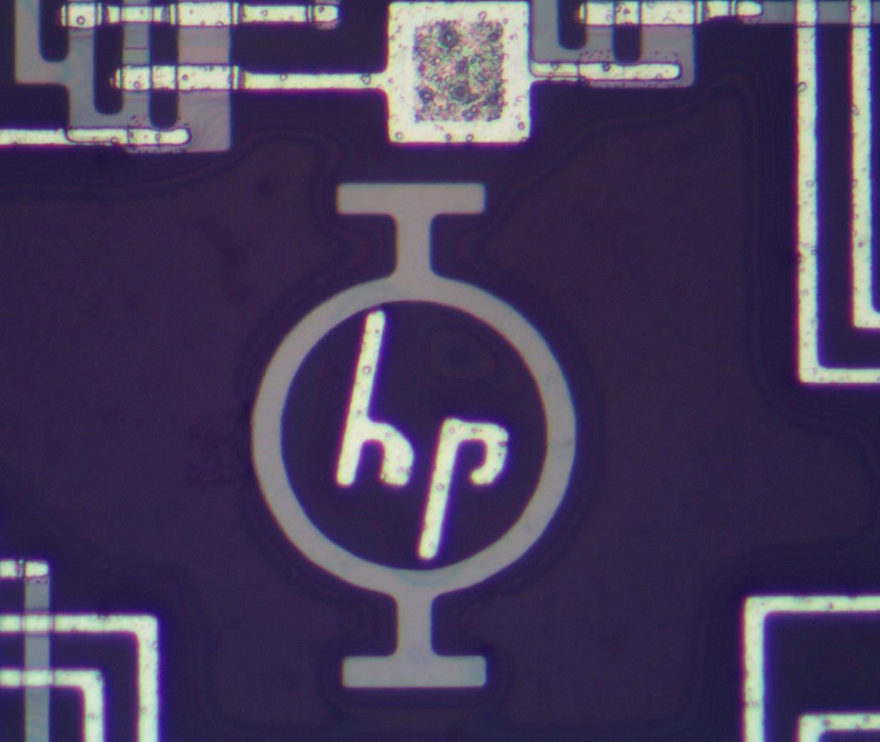 Ken Shirriff's images of a silicon-on-sapphire IC from HP