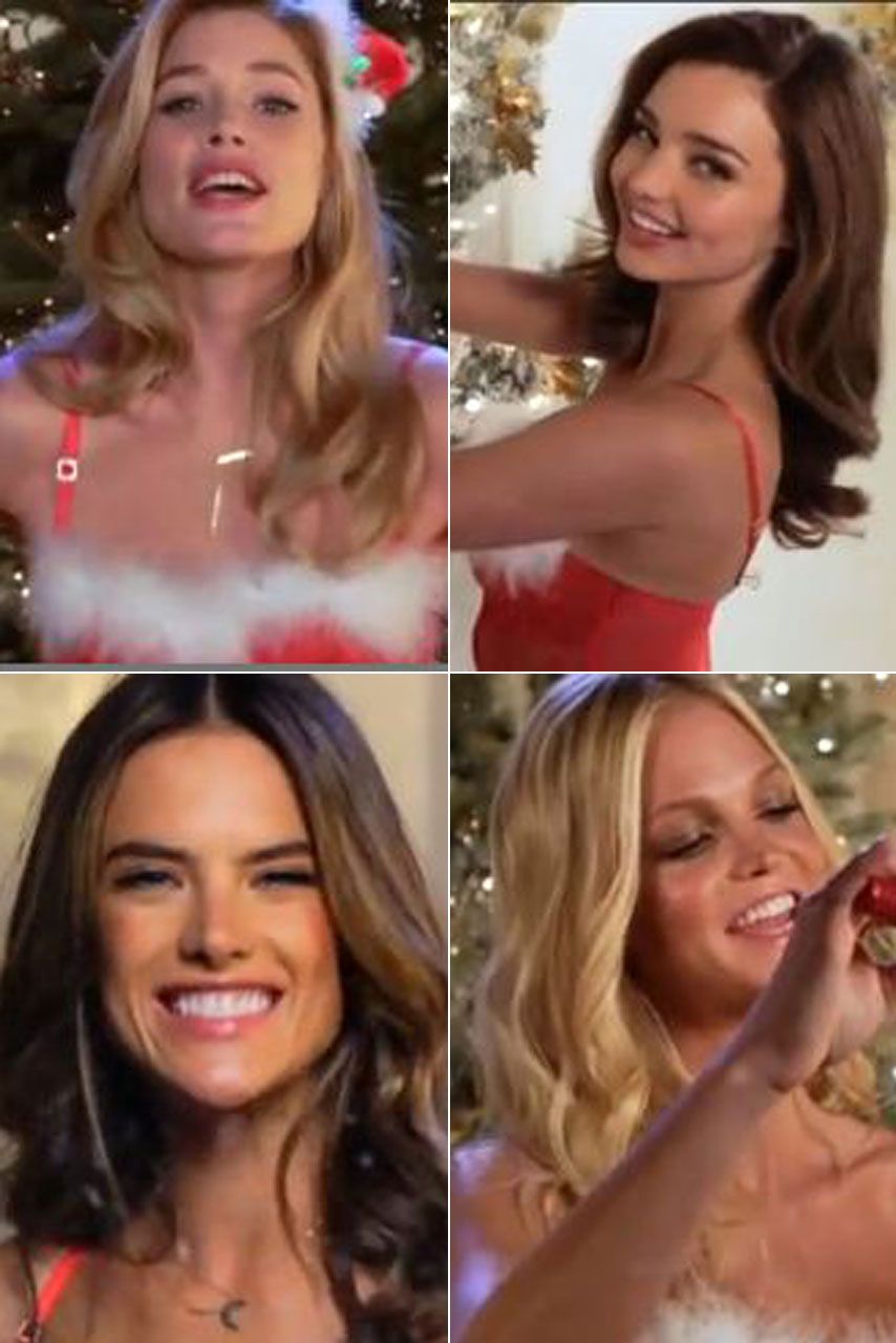 Victoria&#039;s Secret Angels - Christmas video - Deck the Halls - Marie Claire - Marie Claire UK