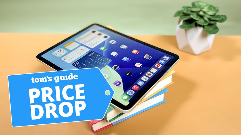 iPad Air shown on stack of books