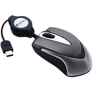 Product shot of Verbatim Go Mini optical USB-C mouse, one of the best USB-C mice