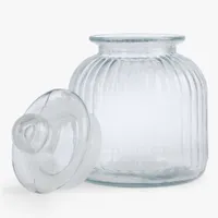 John Lewis &amp; Partners Ribbed Glass Storage Jar: View at John Lewis
