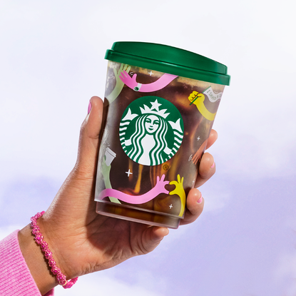 A limited edition reusable Starbucks coffee cup