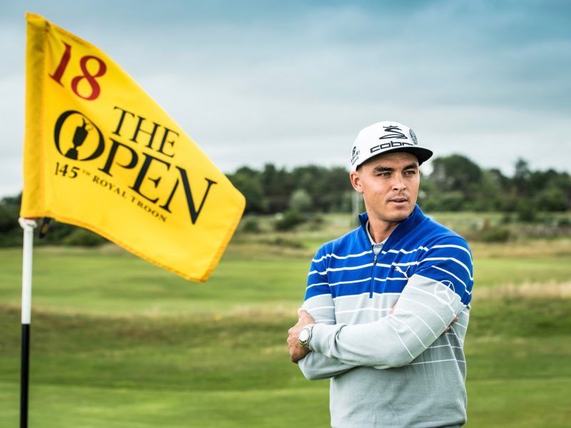 Rickie Fowler arrives at Royal Troon