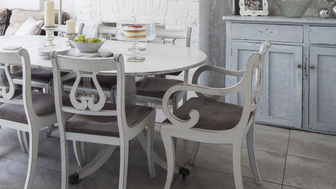 kitchen with dining table and chairs