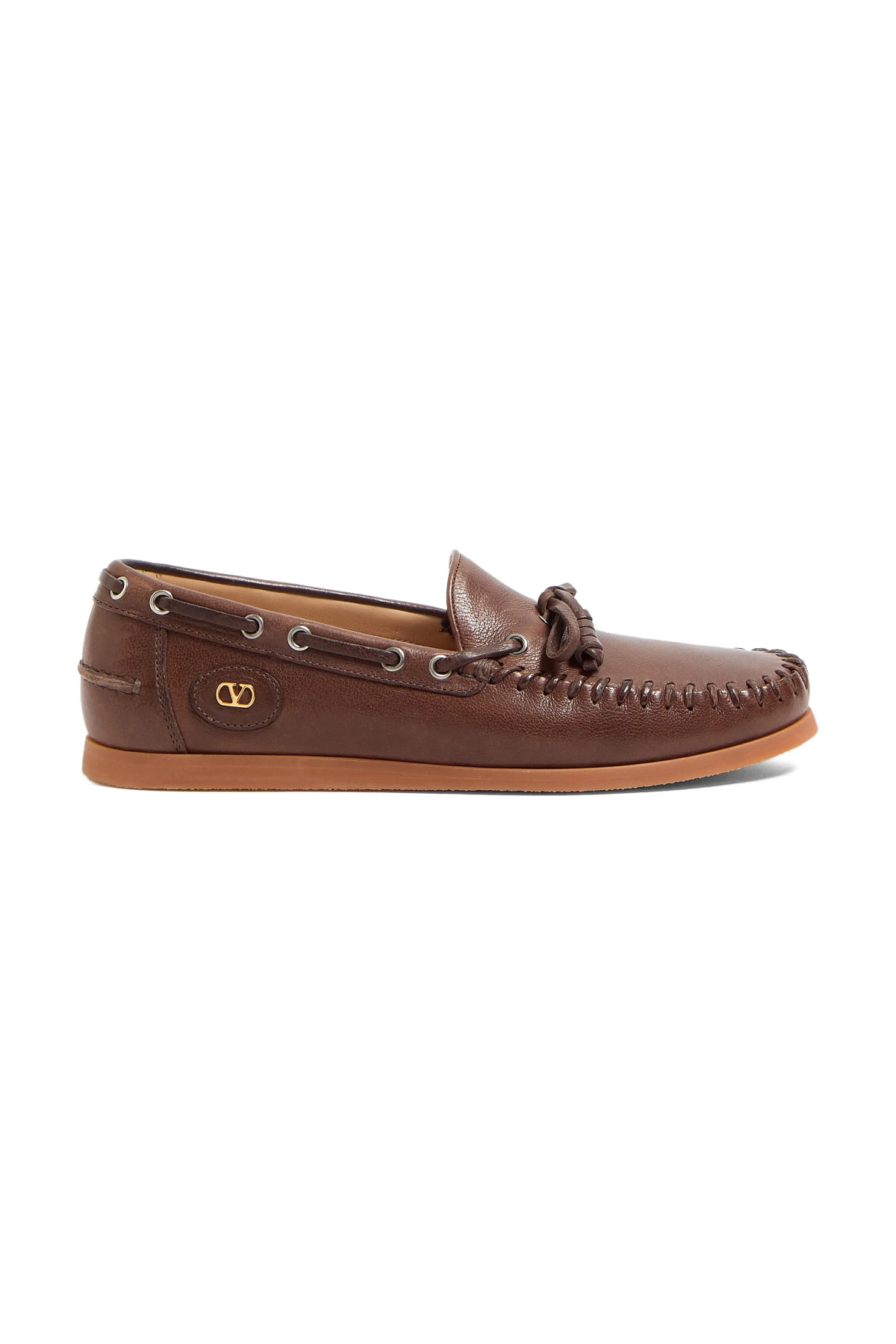 Valentino Garavani, Palm Avenue Buffalo Leather Boat Shoes