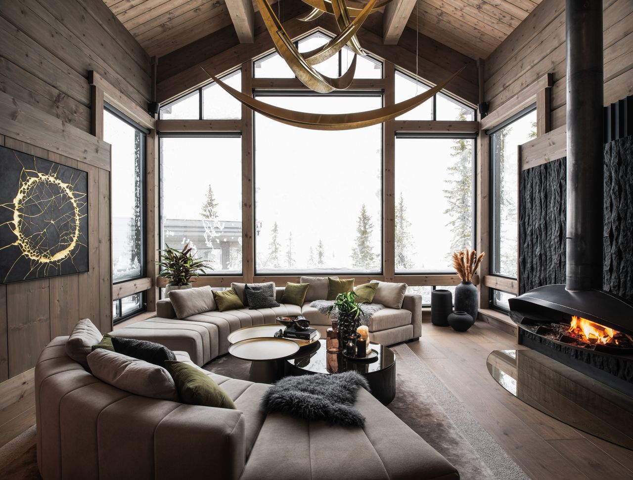Interiors of a beautiful cabin in Geilo