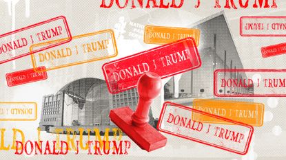 Official-looking/government stamps of the name 'Donald Trump'