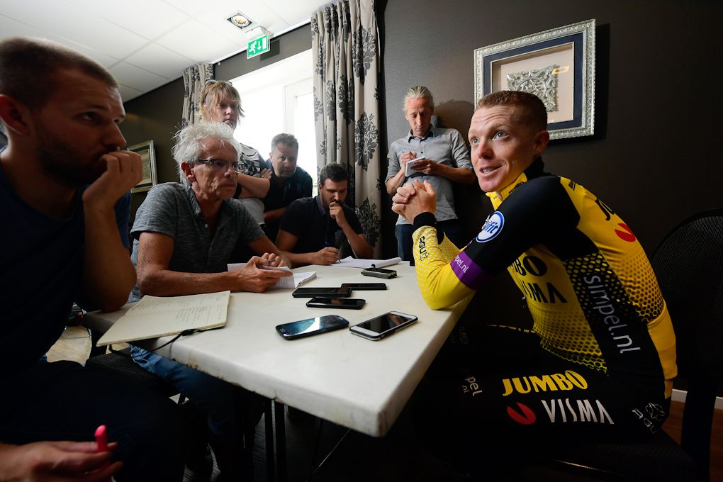 Steven Kruijswijk at the Jumbo-Visma Tour de France press conference