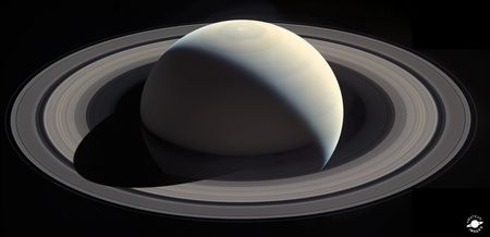 A composite of 21 photos of Saturn and its beautiful rings, captured by NASA's Cassini spacecraft on Oct. 28, 2016.