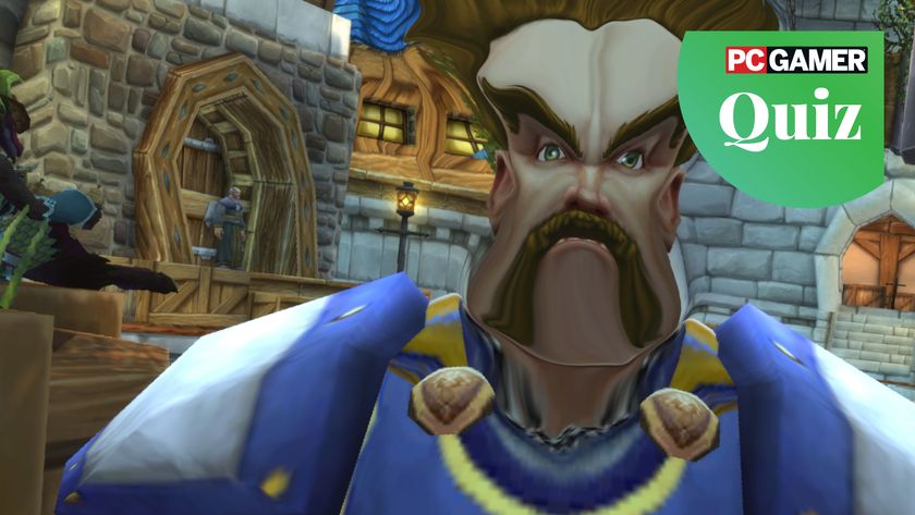 A character distorted to look like the Potion Seller meme.