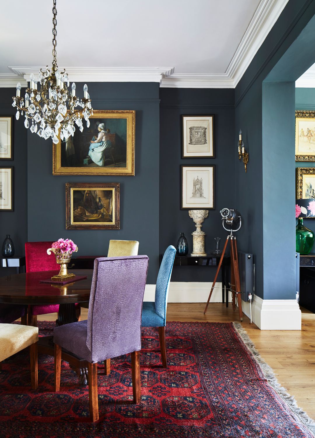 picture of home with rich colours and vintage decor