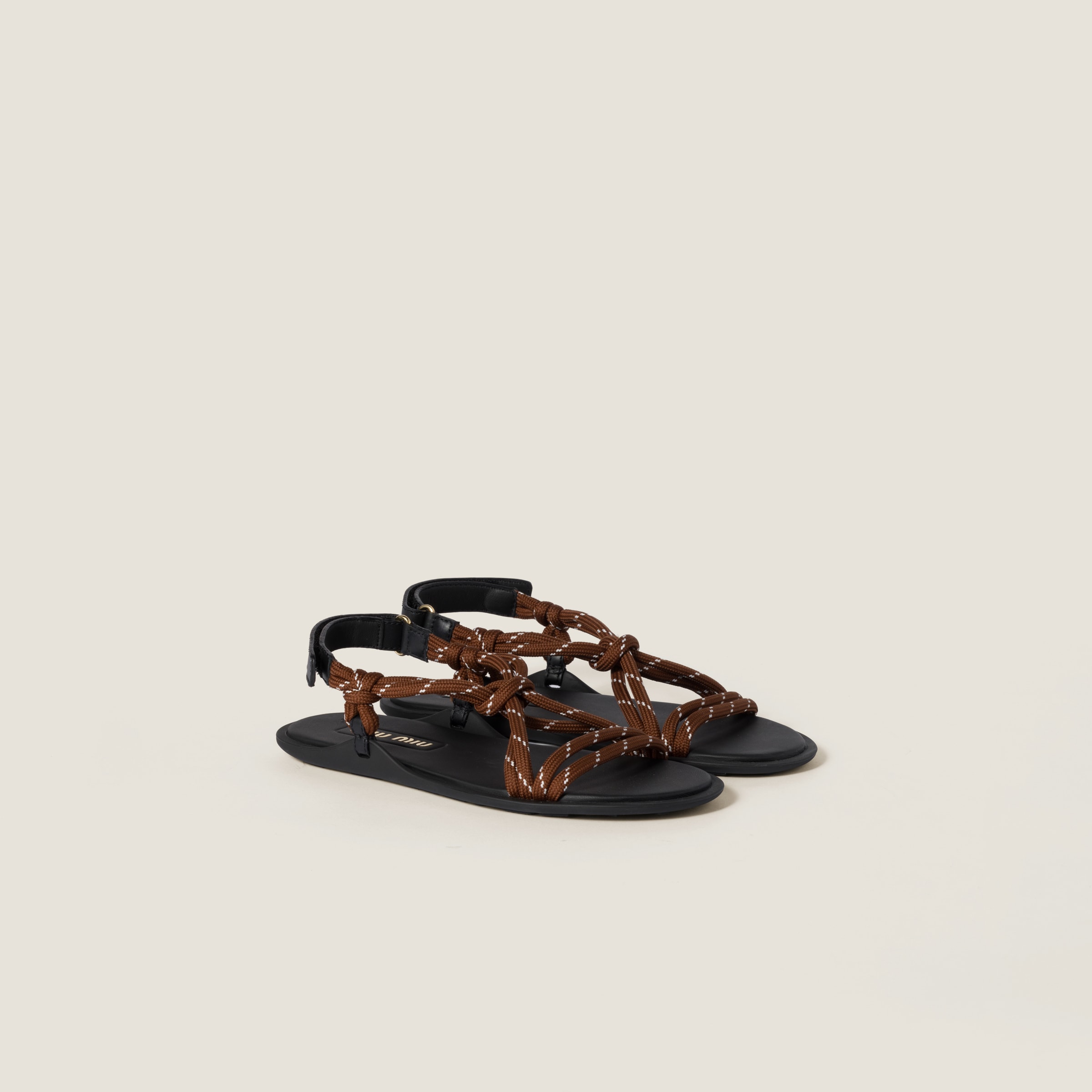 Riviere Cord and Leather Sandals