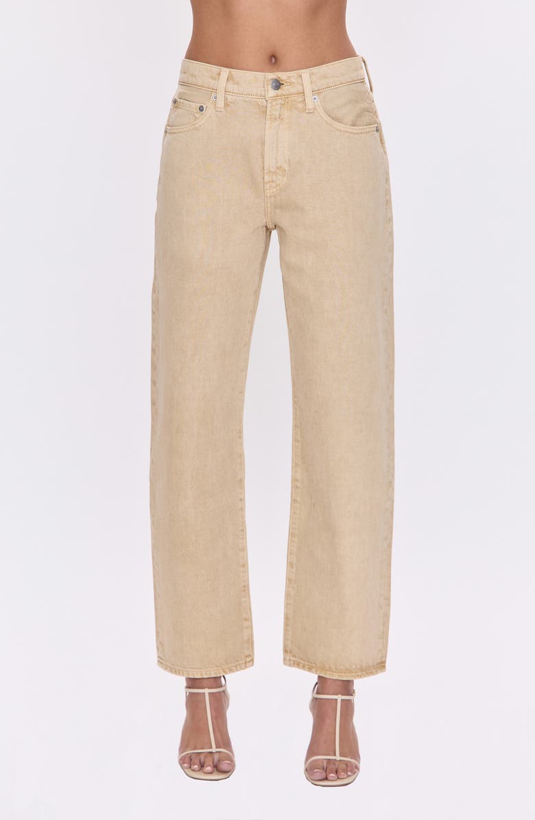 Lexi Mid Rise Bowed Straight Leg Jeans
