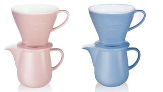 best pour over and filter coffee makers 2022: Melitta Porcelain Pour Over Set on white background