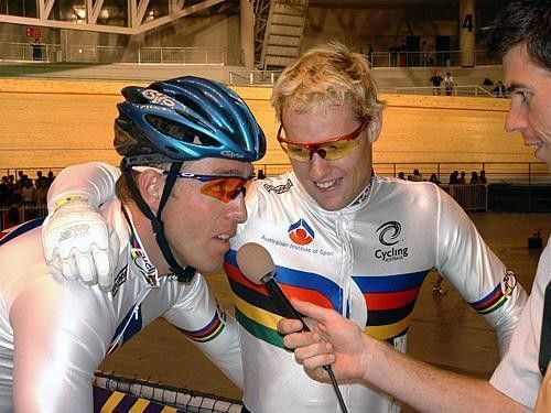 With friend and team-mate Shane Kelly