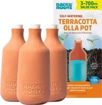 Back to the Roots  Self-Watering Terracotta Olla Pot (Pack of 3)