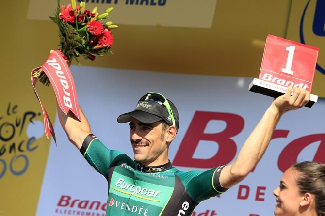 Jerome Cousin (Europcar) was awarded the most combative rider prize