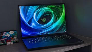 Razer Blade 18 (2025) on with RGB activated