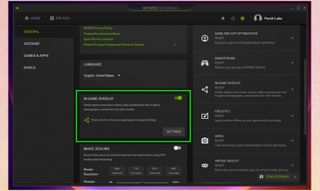 How to use GeForce Experience step 5, showing in-game settings