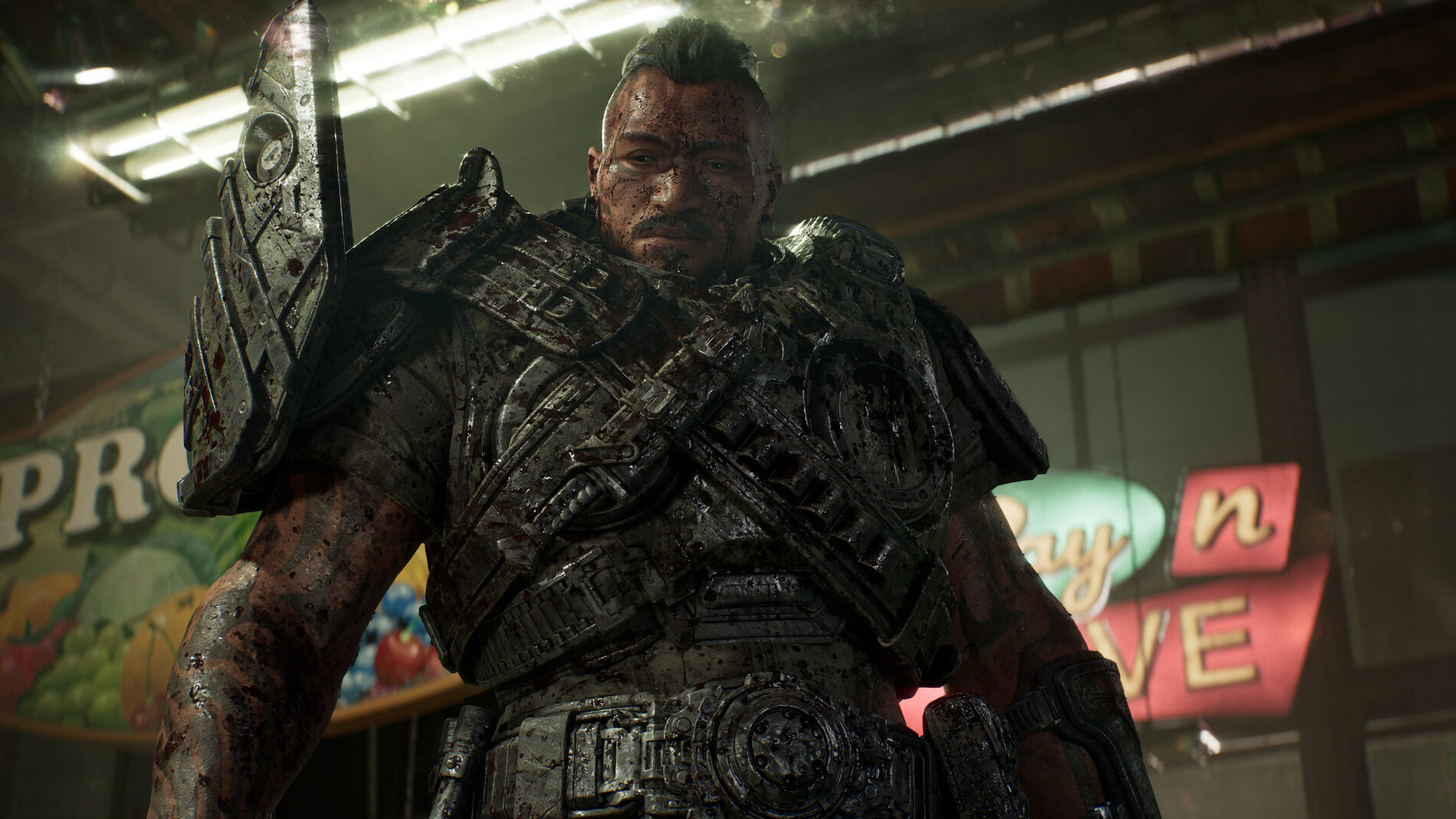 Screenshot from Gears of War: E-Day showing Tai Kaliso.