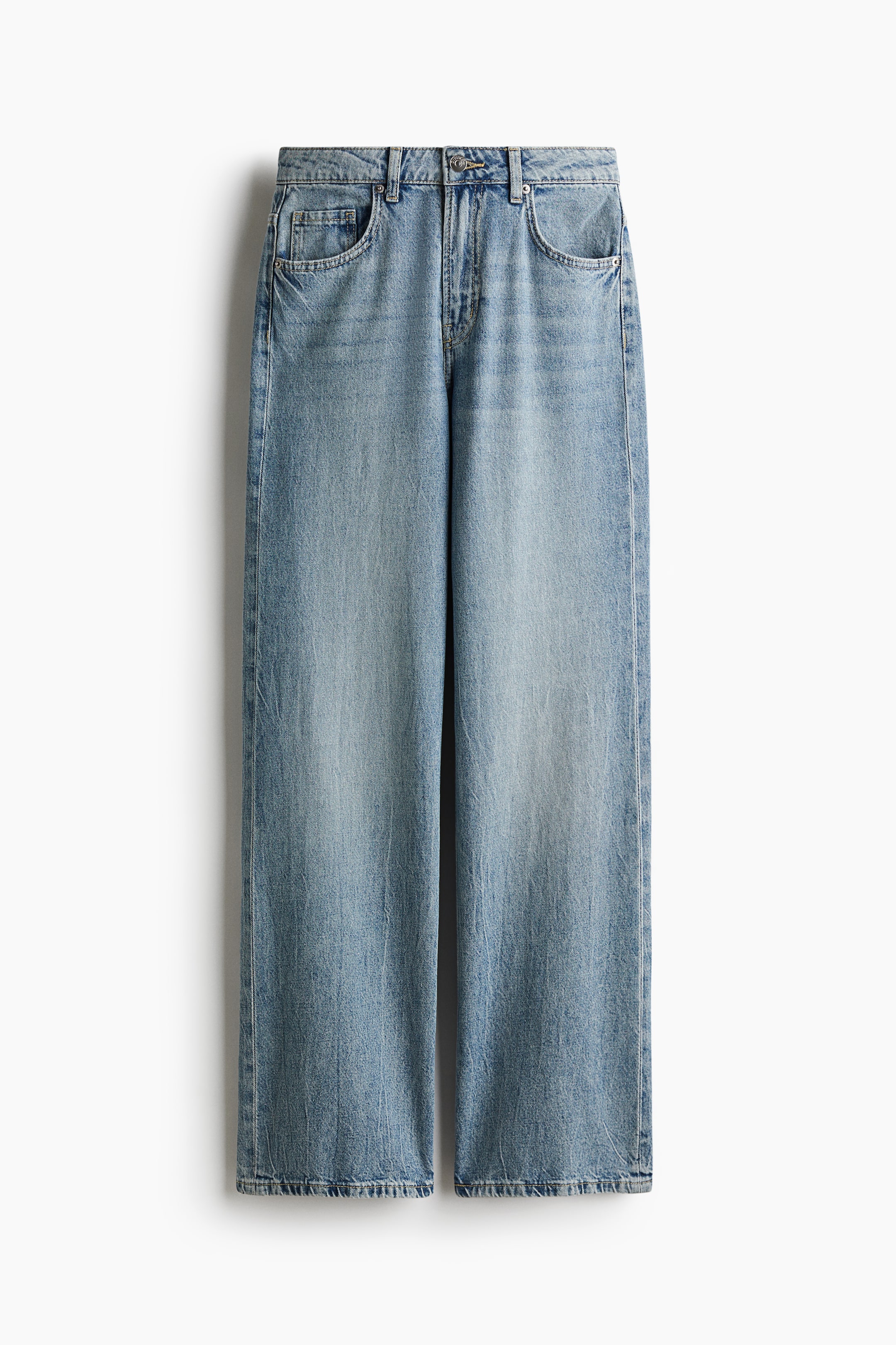 Bleecker High Rise Wide Leg Jeans - Pale Denim Blue