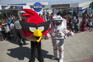 Spaceperson and Red Bird Welcome Visitors to Angry Birds Space Encounter 