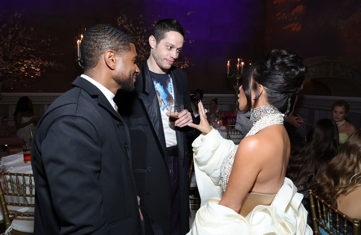 Pete Davidson, Kim Kardashian and Usher at the 2023 Met Gala.