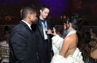 Pete Davidson, Kim Kardashian and Usher at the 2023 Met Gala.
