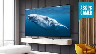 A whale displayed on a LG TV