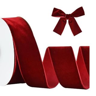 deep red velvet ribbon