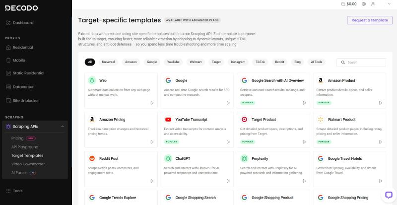 Decodo scraping