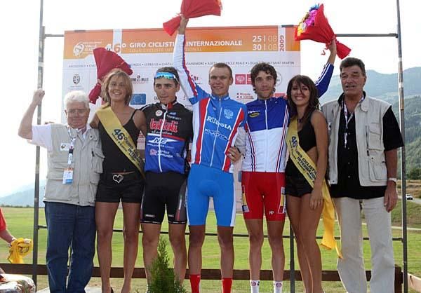 Stage three's podium