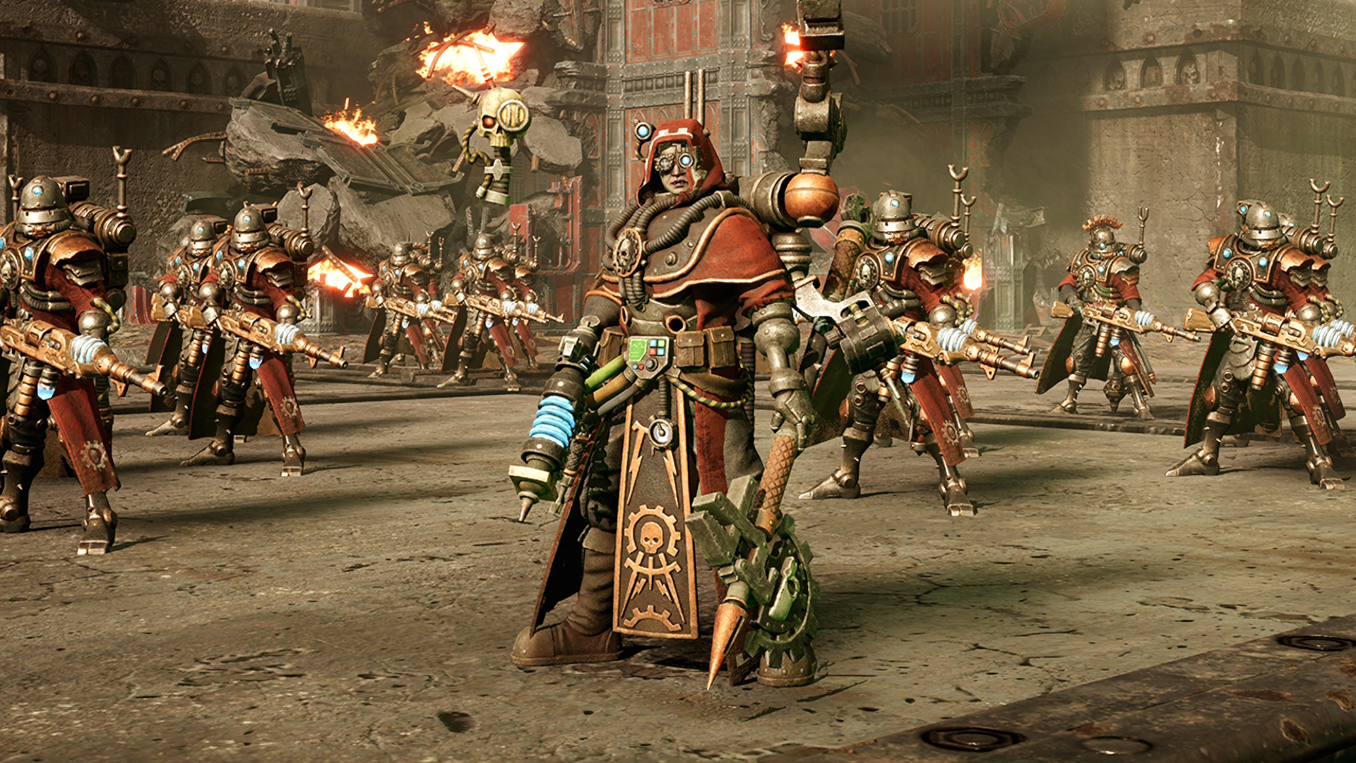 A robed soldier in Dawn of War 4.