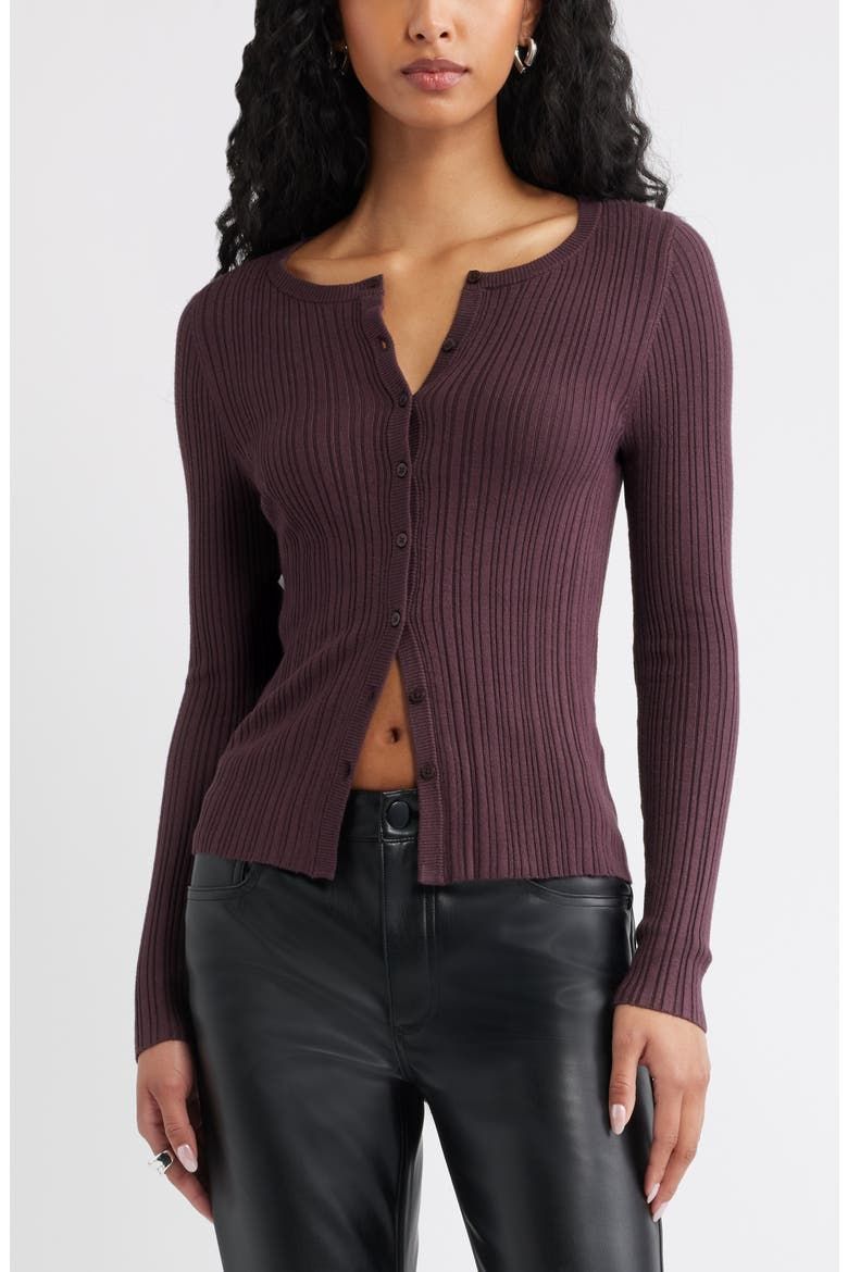 Rib Cardigan