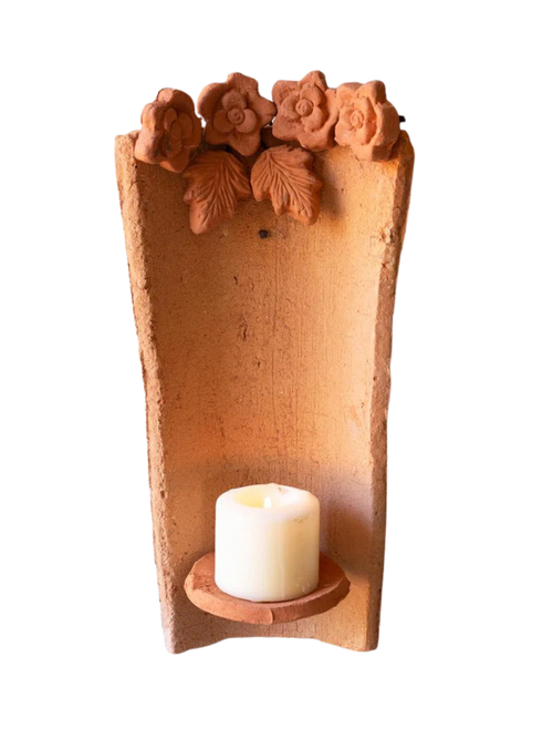 Clay Candle Sconce