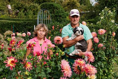 Ursula and Wolfgang Opitz with dog Lina, by Martin Parr