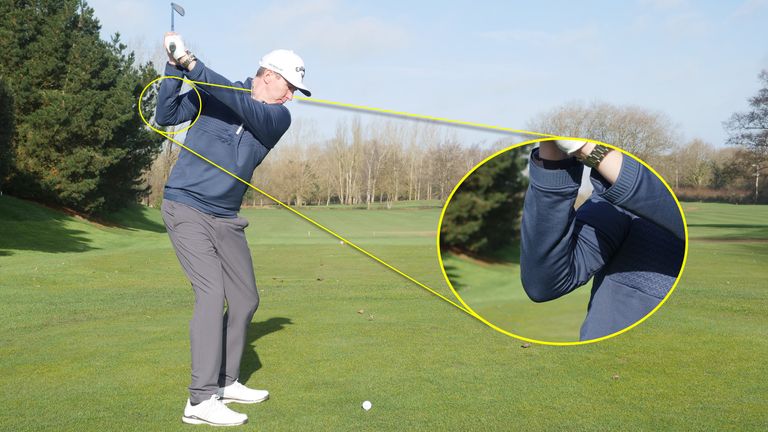 Right elbow in the golf swing